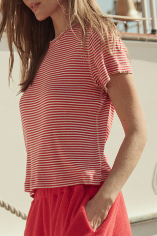 The Little Tee | Pimento Stripe