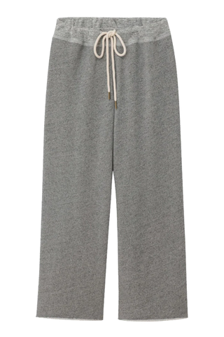 The Wide Leg Cropped Sweatpant | Varsity Grey