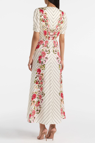 Lea Long Dress | Rouge Polka Dot