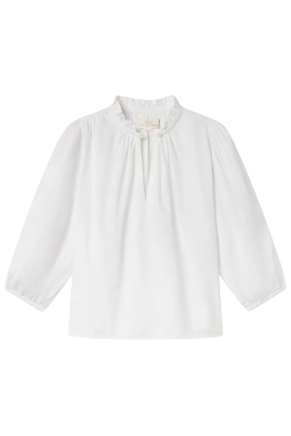 Orly Blouse | White Cotton Twill