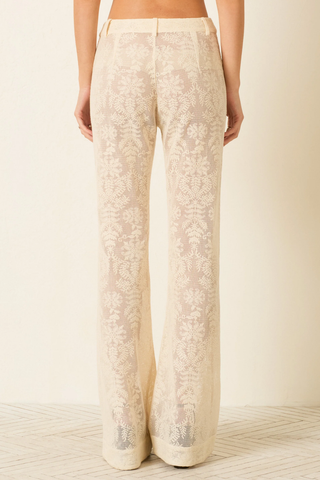 Bunny Pearl Lace Lattice Jean | Off-White