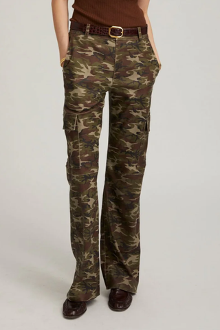 Suede Cargo Trousers | Camouflage