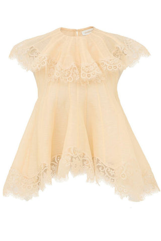 Ascent Flutter Top | Cream