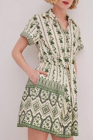 Asbury Mini Dress | Vining Flora Green