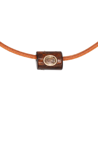 Coral Bead Leather Cord Necklace | Sillimanite