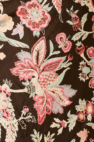 Adele Terra Floral Silk Dress | Brown Terra
