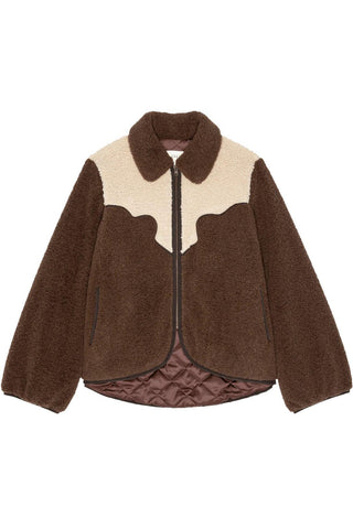 The Reversible Western Yoke Pasture Jacket | Brown W/ Cream