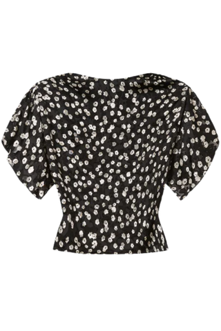 Hervane Top | Black/Ecru