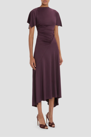 Blousey Midi Dress | Black Currant