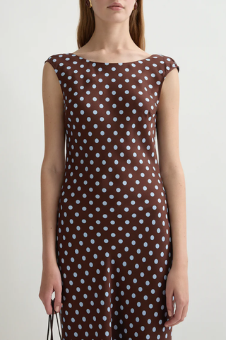 Leo Dress | Chocolate Polka Dot