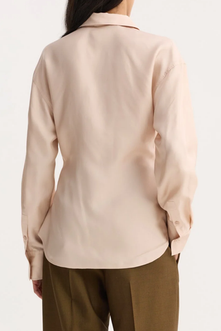 Shaped Silk Shirt | Rose