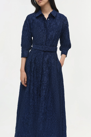 Courtney Belted Gown | Midnight