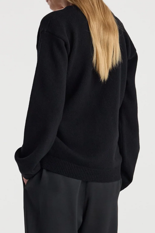 Off-Shoulder Wrap Cardigan | Black