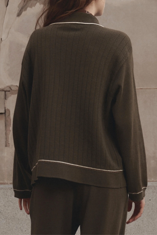 The Menswear Tipping Polo | Olive