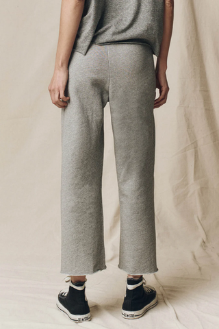 The Wide Leg Cropped Sweatpant | Varsity Grey