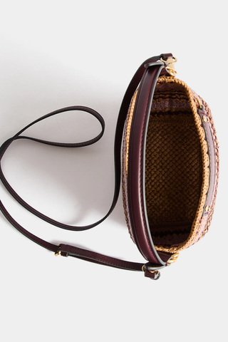 Raffia Stripe Crossbody | Iris