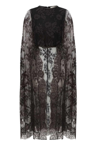 Valiant Lace Caped Top | Black