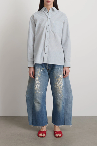 Nolan Shirt | Blue/White Yarn Dye Stripe