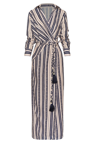 Puerto Marino Dress | Artisanal Blue Stripes