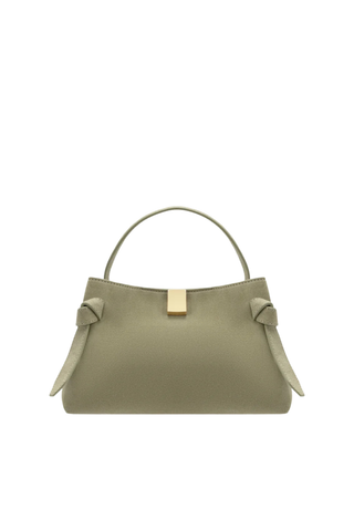 Mini Gyoza Suede Handbag | Olive