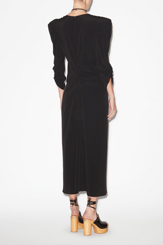 Albini Silk Crepe Dress | Black