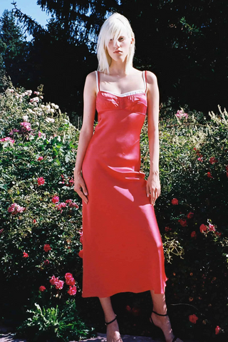 Waterlily Midi Dress | Lux Red