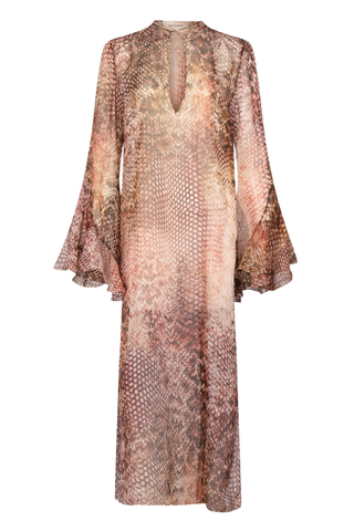 Aries Dress | Peach Animal Print