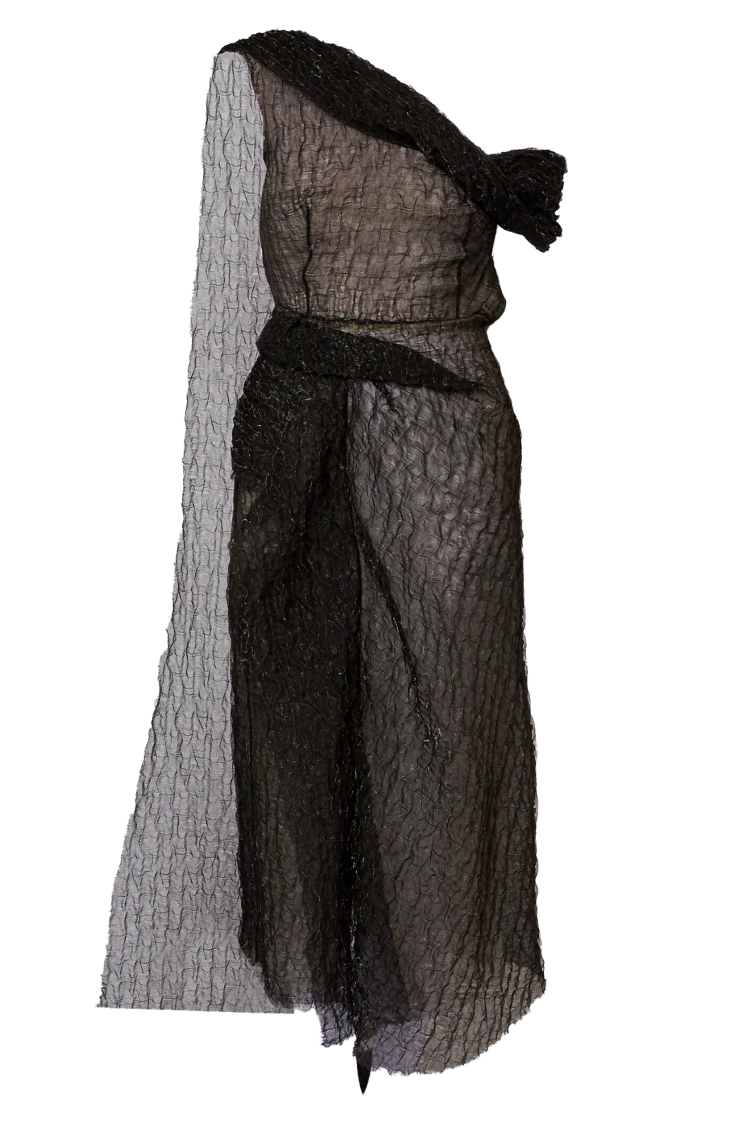 Asymmetrical Draped Midi Dress | Black Valentines Austin Asymmetrical Draped Midi Dress | Black Valentines Austin