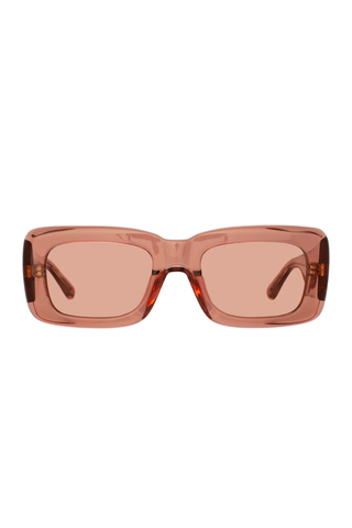 The Attico Marfa Rectangular Sunglasses | Peach