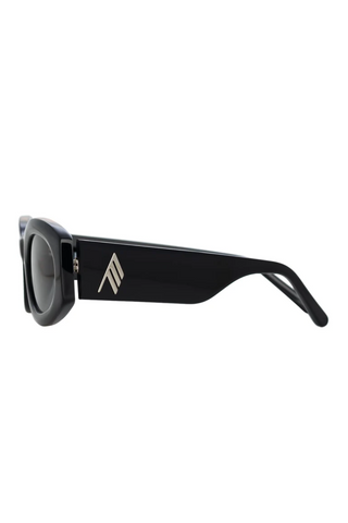 The Attico Berta Oval Sunglasses | Black