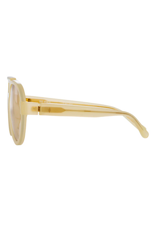 The Attico Jurgen Aviator Sunglasses | Yellow