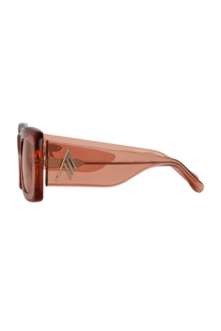 The Attico Marfa Rectangular Sunglasses | Peach