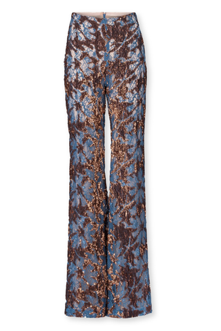 Avellino Pant | Navy Ochre Sequin