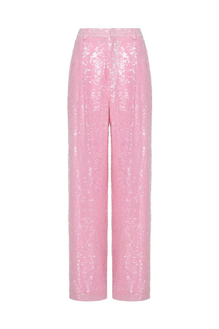 Sequin Viscose Relaxed Pleated Pant | Blossom