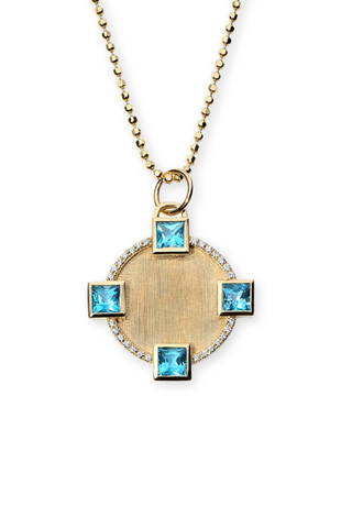 Diamond Club Charm | Blue Topaz