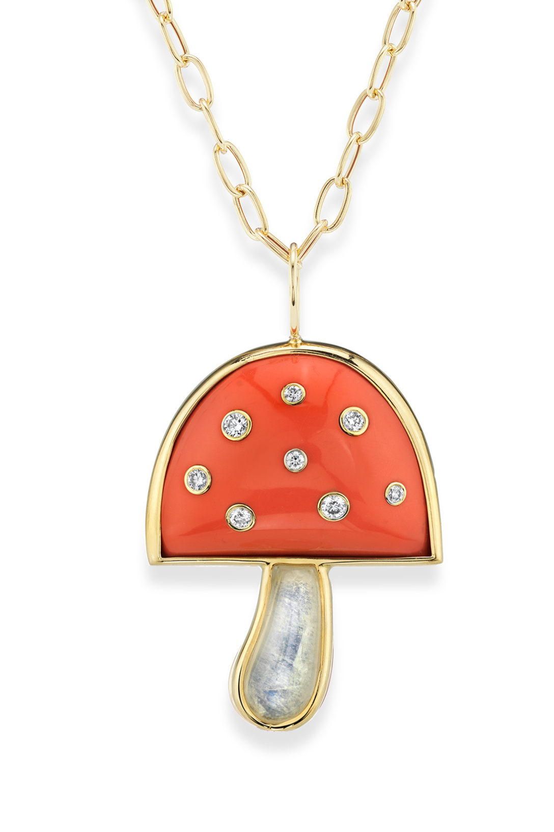 Brent Neale Small Marianne 18-karat Moonstone And Diamond Necklace - Gold |  Editorialist