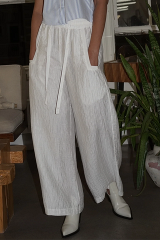Broadway Pant | Washed White