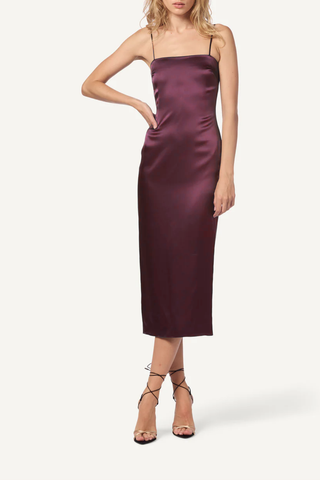 Christy Square Neck Cami Dress | Bordeaux