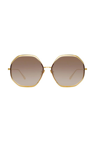 Camila Oversized Sunglasses | Yellow Gold