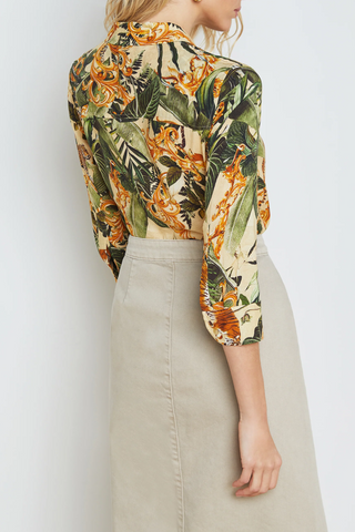 Camille Blouse | Ecru Multi Rococo Jungle