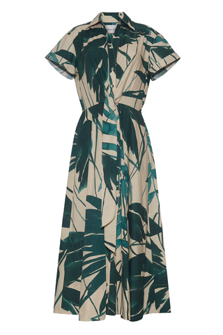 Asbury Midi Dress | Palm Oasis Turtledove