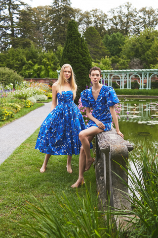 Daria Dress Floral | Garden Blue