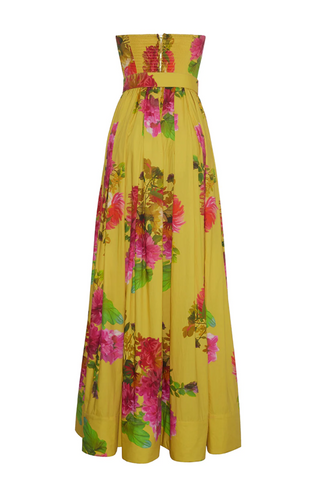 Greenfield Dress | Floral Cream Gold