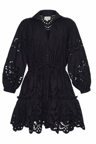 Robin Dress | Black Embroidered Eyelet