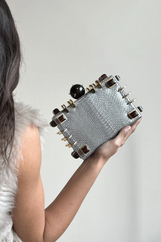 The Chest Clutch | Pewter