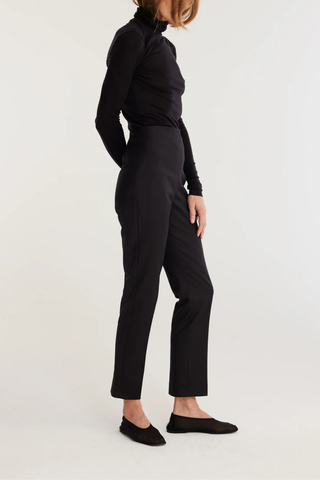 Cigarette Leg Trousers | Black