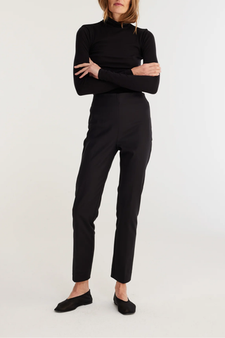 Cigarette Leg Trousers | Black