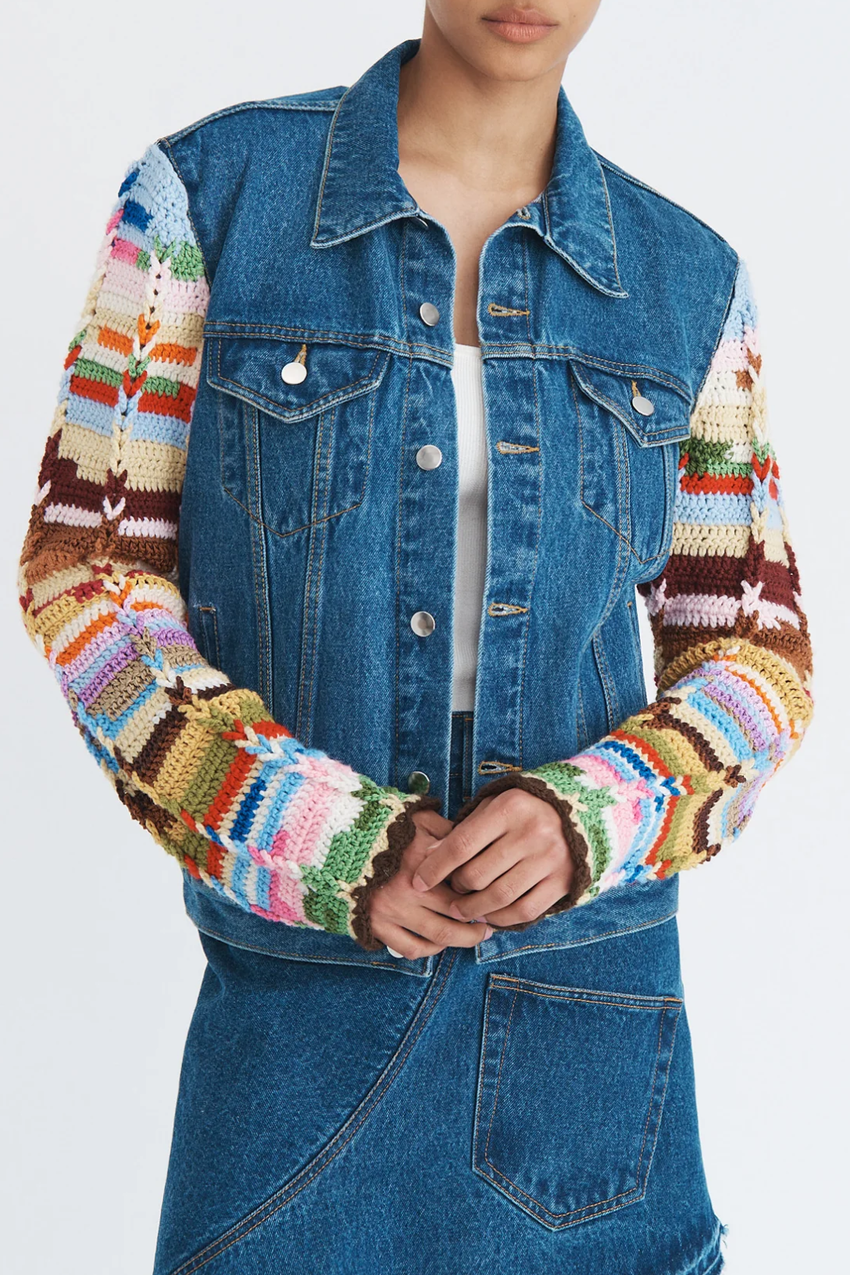 Austin Denim Crop Jacket Indigo