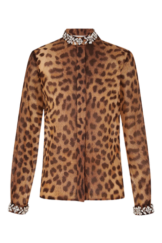 Crush Embellished Body Shirt | Leopard