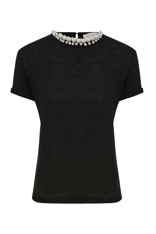 Crush Embellished Tee | Black